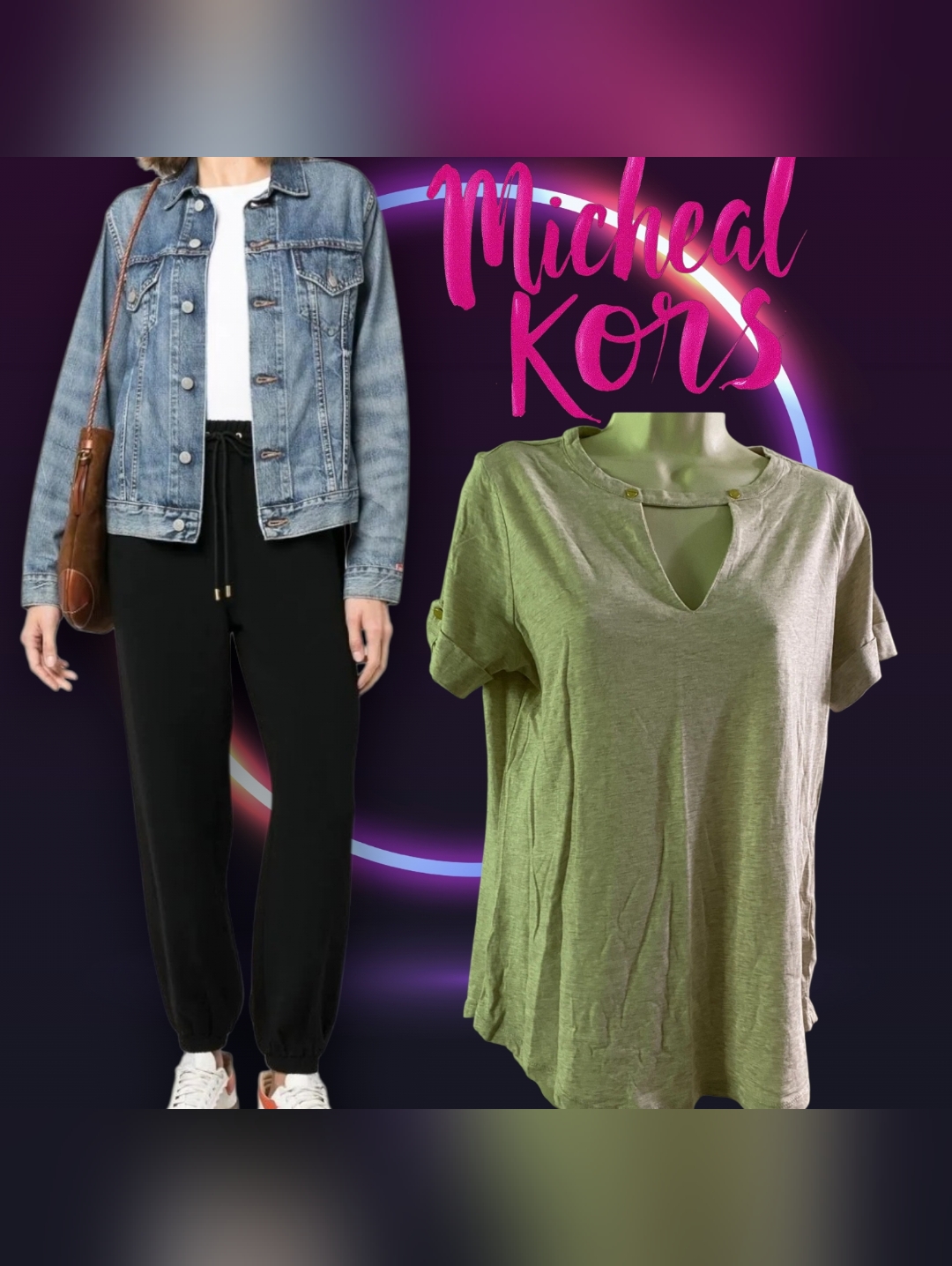 Michael Kors Shirt & Black Mk Pants